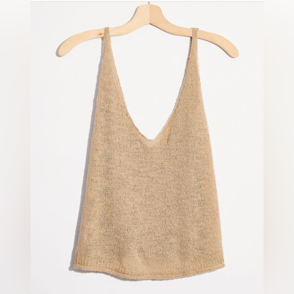 Free People Beach Neutral Knit Tank — Size M